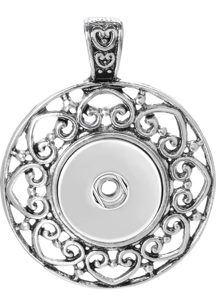 No.8 Boyutu 18MM Metal Kar Tanesi Çiçek Snap Düğmesi Kolye Kolye Takı Kadın Moda Kolye Erkek Vintage Aksesuarları (Yurt Dışından)