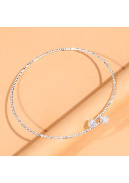 Altın Rengi Stonefans Moda Taklidi Kalp Yaka Gerdanlık Kolye Kadınlar Için Basit Açık Yaka Kolye Tork Takı Aksesuarları (Yurt Dışından) fırsatları