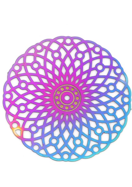 No.13 Boyutu Geometrik Paslanmaz Çelik Telkari Damgalama Konnektörleri ve Kolye Kolye Küpe Yapımı Bulguları Mor Takılar (Yurt Dışından)