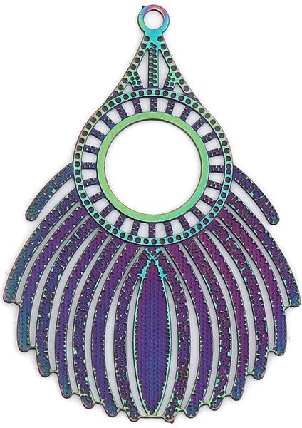 No.13 Boyutu Geometrik Paslanmaz Çelik Telkari Damgalama Konnektörleri ve Kolye Kolye Küpe Yapımı Bulguları Mor Takılar (Yurt Dışından) modelleri