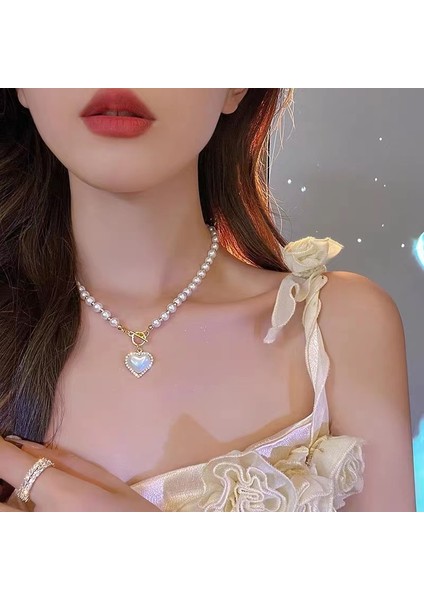 XL377 Zarif Narin Inci Kolye Klavikula Kolye Bayanlar Tatlı Benzersiz Tasarım Moda Kız Takı Günlük Doğum Günü Partisi Hediye (Yurt Dışından)