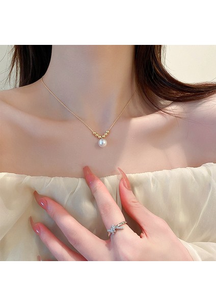 XL377 Zarif Narin Inci Kolye Klavikula Kolye Bayanlar Tatlı Benzersiz Tasarım Moda Kız Takı Günlük Doğum Günü Partisi Hediye (Yurt Dışından) modelleri