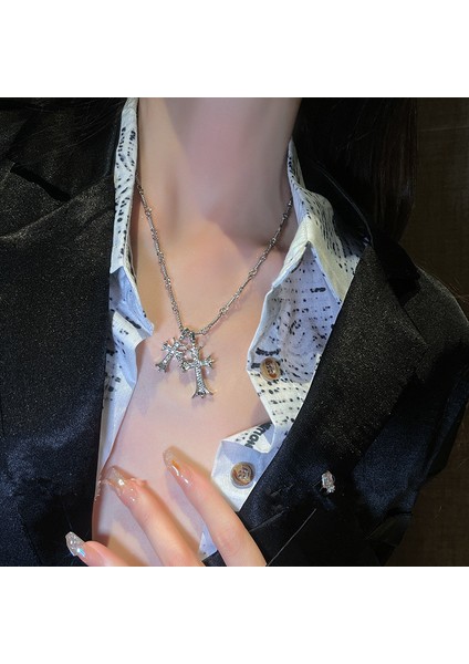 XL267 Yeni Moda Trendi Parlak Zarif Çift Çapraz Uzun Kolye Bayanlar Erkek Çift Kıdemli Takı Doğum Günü Partisi Hediye (Yurt Dışından) indirimleri