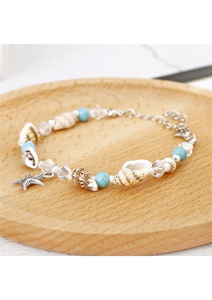 S162C Trend Vintage Kabuk Halhal Kadınlar Için Kadın Ayak Takı Bacak Zinciri Boncuklu El Yapımı Doğal Deniz Kabuğu Halhal Plaj Takı Hediyeler (Yurt Dışından) modelleri