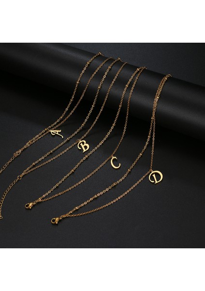 Gümüş Tarzı F Paslanmaz Çelik Kadın Halhal 26 Harfler A-Z Basit ve Moda Son Trend Stil Zincir Kolye Halhal Kadınlar Takı Için (Yurt Dışından) modelleri