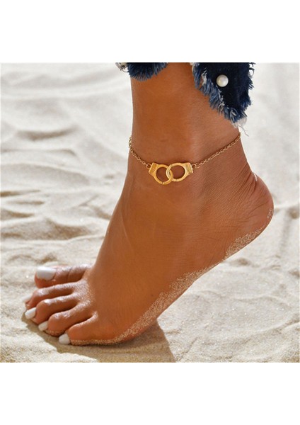 NO.50261 Boyutu Vagzeb Yeni Bohemia Kelepçe Halhal Çok Katmanlı Gümüş Renk Ayak Zinciri Moda Ayak Bileği Bilezik Kadınlar Için Plaj Takı (Yurt Dışından) fırsatları