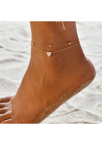 NO.50261 Boyutu Vagzeb Yeni Bohemia Kelepçe Halhal Çok Katmanlı Gümüş Renk Ayak Zinciri Moda Ayak Bileği Bilezik Kadınlar Için Plaj Takı (Yurt Dışından) indirimleri