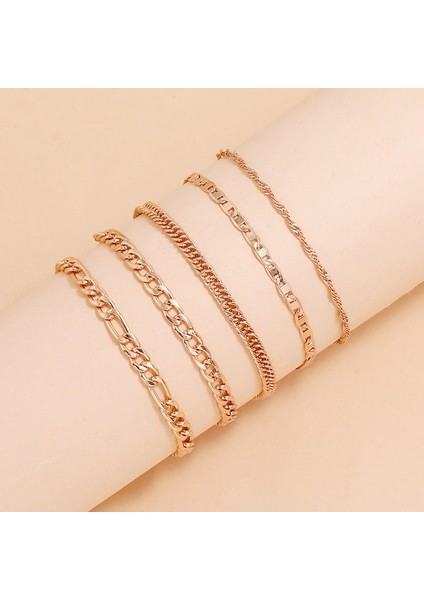No.30 Boyutu Moda Metal Zincir Halhal Seti Kadınlar Için Vintage Ayak Bileği Bilezik Kadın Yalınayak Bacak Zinciri Takı Aksesuarları (Yurt Dışından) modelleri