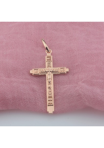 PN130 Fj Yeni 5 Stil Kırmızı Stonewhite Din Çapraz Kadın Unisex 585 Gül Altın Renk Kolye Takı (Yurt Dışından) fırsatları