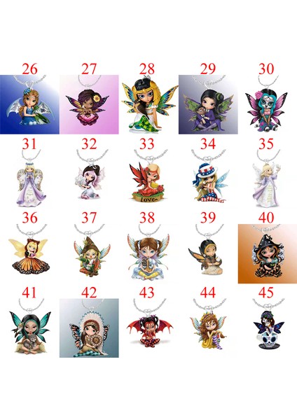 No.37 Boyutu 43 Stilleri Yaratıcı 3D Anime Karikatür Melek Kanatları Tasarım Bezemeler Figurineresin Kolye Su Dalgası Zincir Kolye (Yurt Dışından) fırsatları