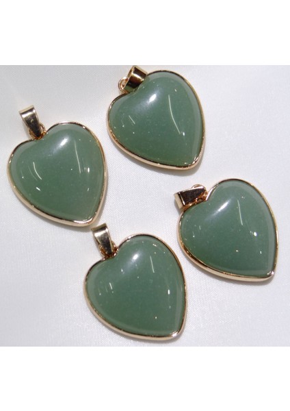 No.6 Yeni Doğal Taş Akik Aventurin Ametist Sodalite Kalp Şeklinde Kolye Boncuk Charms Takı Kolye Takı Yapımı IÇIN1PCS (Yurt Dışından)