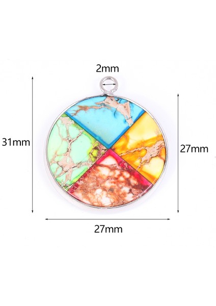 Stil3 Doğal Taş Kolye Oval Renkli Deniz Tortu Kolye Takı Yapımı Için Diy Charm Kolye El Sanatları El Yapımı Aksesuarlar (Yurt Dışından)