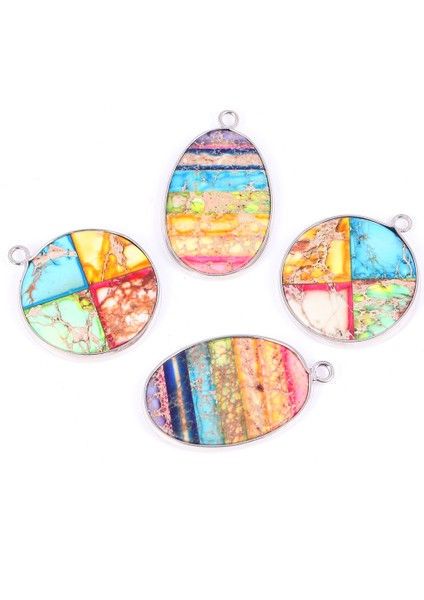 Stil3 Doğal Taş Kolye Oval Renkli Deniz Tortu Kolye Takı Yapımı Için Diy Charm Kolye El Sanatları El Yapımı Aksesuarlar (Yurt Dışından) fırsatları