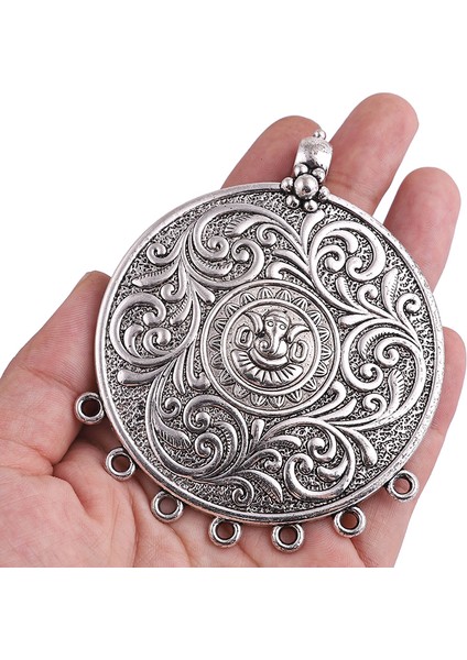 No.20 Boyutu 2pcs Tibet Gümüş Kabile Büyük Yuvarlak Medallion Avize Takılar Dıy Boho Vintage Kolye Takı Yapma Bulgunu (Yurt Dışından) indirimleri