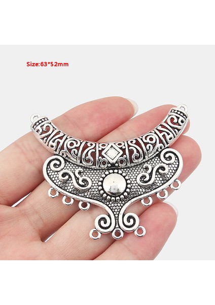 No.12 Boyutu 2pcs Tibet Gümüş Kabile Büyük Yuvarlak Medallion Avize Takılar Dıy Boho Vintage Kolye Takı Yapma Bulgunu (Yurt Dışından)