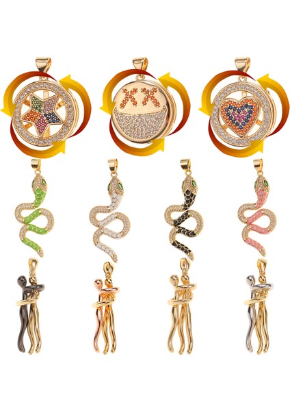 D365-D Yüksek Li Charm El Yapımı Aksesuarlar Emaye Kakma Zirkon Serpantin Alternatif Dönebilen Kolye Dıy Zanaat Takı Yapımı (Yurt Dışından) fiyatları