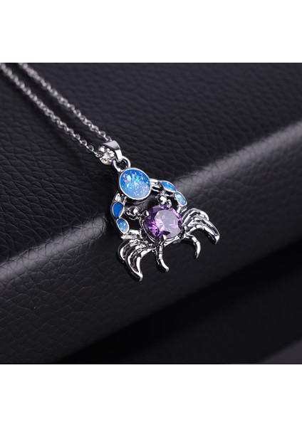 Yeşil Güzel Kadın Whiteblue Sevimli Yengeç Kolye Kolye Kadınlar Için Moda Hayvan Figürlü Mücevherat Gerdanlık Kolye Doğum Günü Hediyeleri (Yurt Dışından) fiyatları