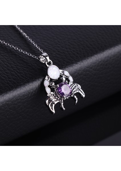 Yeşil Güzel Kadın Whiteblue Sevimli Yengeç Kolye Kolye Kadınlar Için Moda Hayvan Figürlü Mücevherat Gerdanlık Kolye Doğum Günü Hediyeleri (Yurt Dışından) modelleri