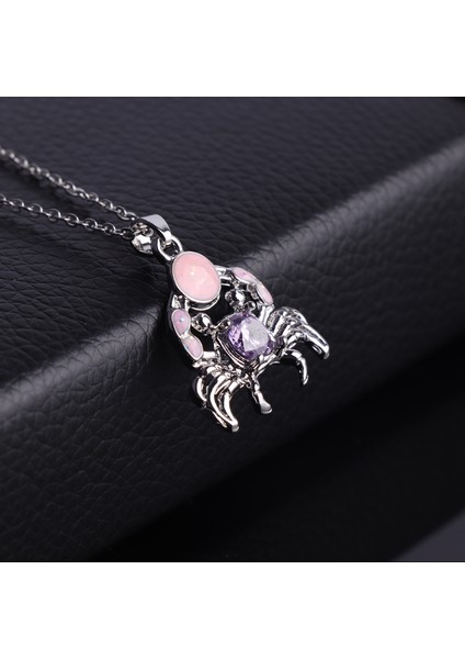 Yeşil Güzel Kadın Whiteblue Sevimli Yengeç Kolye Kolye Kadınlar Için Moda Hayvan Figürlü Mücevherat Gerdanlık Kolye Doğum Günü Hediyeleri (Yurt Dışından) fırsatları