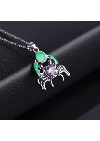 Yeşil Güzel Kadın Whiteblue Sevimli Yengeç Kolye Kolye Kadınlar Için Moda Hayvan Figürlü Mücevherat Gerdanlık Kolye Doğum Günü Hediyeleri (Yurt Dışından) indirimleri