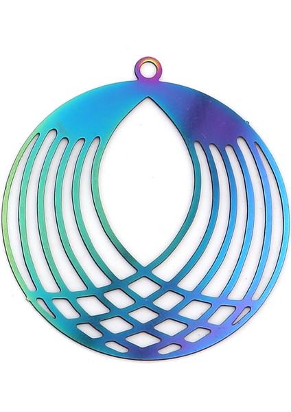 No.1 Boyutu Geometrik Paslanmaz Çelik Telkari Damgalama Konnektörleri ve Kolye Kolye Küpe Yapımı Bulguları Mor Takılar (Yurt Dışından)