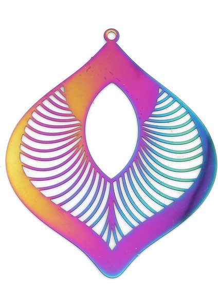 No.1 Boyutu Geometrik Paslanmaz Çelik Telkari Damgalama Konnektörleri ve Kolye Kolye Küpe Yapımı Bulguları Mor Takılar (Yurt Dışından) fırsatları