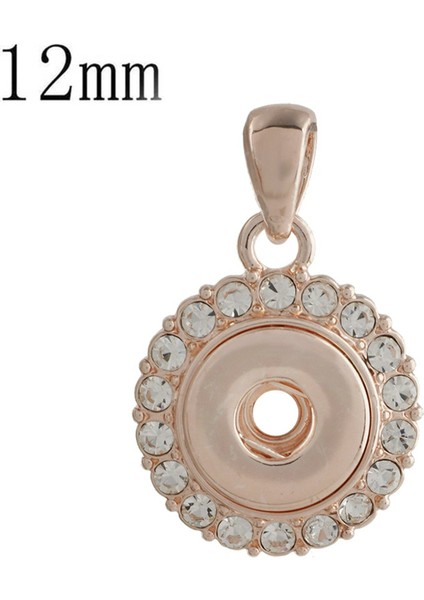 KS0345-S 12MM Snap Düğmesi Kolye Dıy Takı (Zincir Yok) KD3201 (Yurt Dışından)