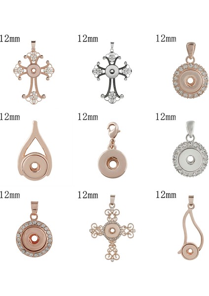 KS0345-S 12MM Snap Düğmesi Kolye Dıy Takı (Zincir Yok) KD3201 (Yurt Dışından) fiyatları