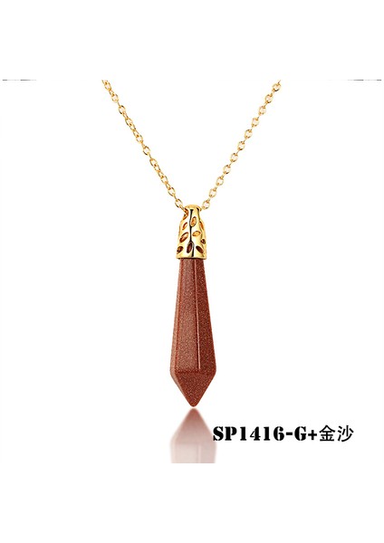 Lierzika Paslanmaz Çelik Yeni Model Şanslı Taş Altın Rengi Kolye Kırmızı Renk Parti Kolye (Yurt Dışından)