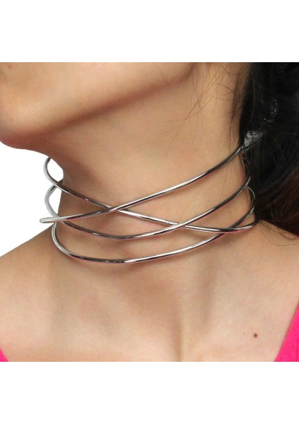 No.1 Boyutu Unk Altın Gümüş Renk Alaşım Tork Gerdanlık Kolye Kadınlar Için Moda Geometrik Yaka Gerdanlık Dorado Kolye Yeni (Yurt Dışından) fırsatları