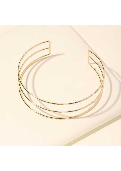 No.1 Boyutu Unk Altın Gümüş Renk Alaşım Tork Gerdanlık Kolye Kadınlar Için Moda Geometrik Yaka Gerdanlık Dorado Kolye Yeni (Yurt Dışından) indirimleri