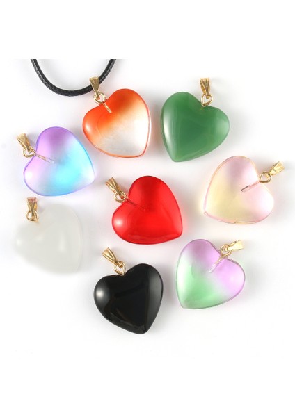 Mavi Lot 20*20MM Aşk Kalp Lampwork Kolye Kolye Çek Cam Takılar Kolye Takı Yapımı Için Diy Bilezik Aksesuarları (Yurt Dışından) fırsatları