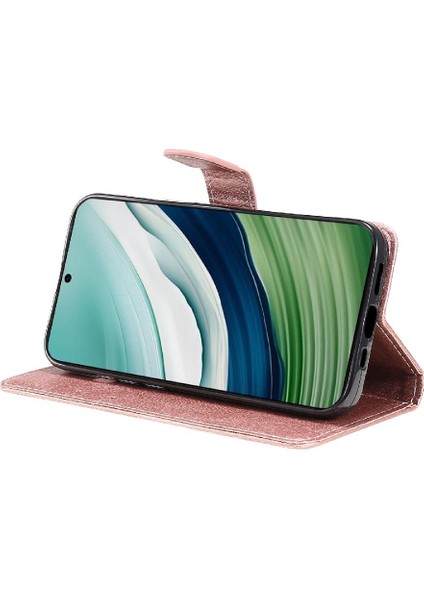 Kart Yuvası Klasik Düz Renk Iş ile Huawei Mate 60 Için Flip Case (Yurt Dışından)