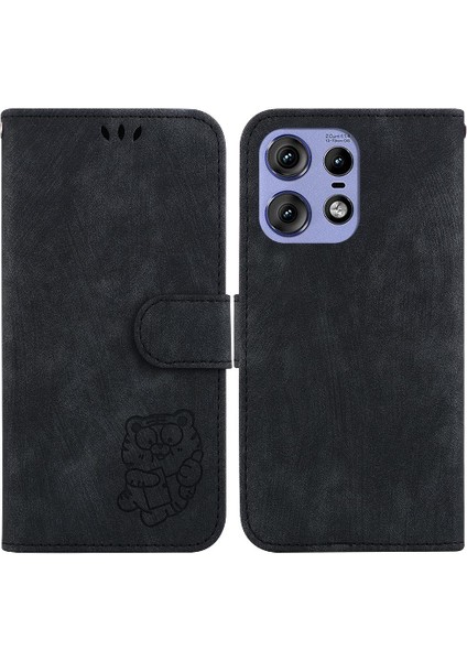 Motorola Moto Kenar 50 Pro Kabartmalı Sevimli Kaplan Kartı Cep Cüzdan (Yurt Dışından)