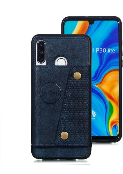 Bdt Shop Huawei P30 Lite Buit Için Cüzdan Kılıf Demir Darbeye Dayanıklı Koruyucu Cüzdan (Yurt Dışından)