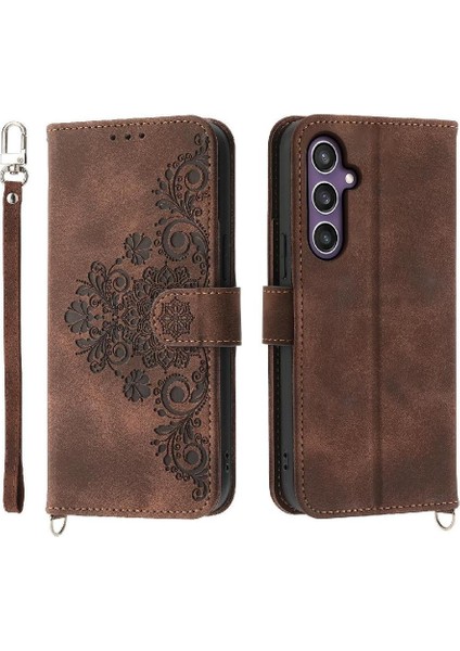 Samsung Galaxy S24 Artı Kabartmalı Bileklik Çoklu Kredi Için Flip Case (Yurt Dışından) modelleri
