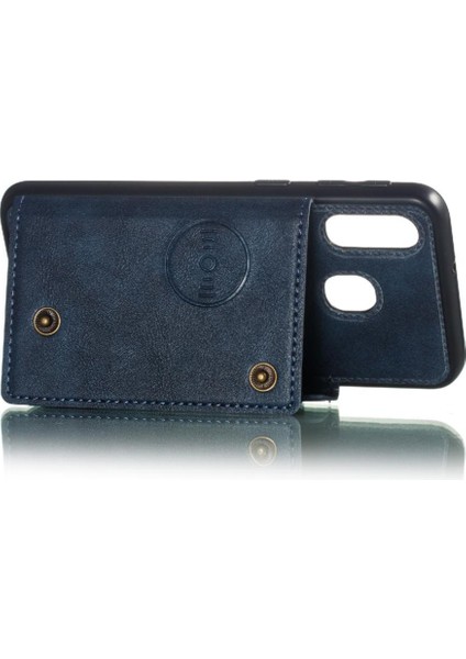 Cüzdan Kılıf Için Huawei P20 Lite Buit Demir Kickstand Kart Tutucu Cüzdan (Yurt Dışından)