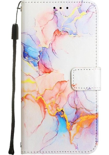 Tecno Camon 20 Pro 5g Mermer Desen Kickstand Pu Deri Cüzdan Için Kılıf (Yurt Dışından)