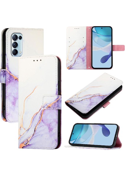 Oppo Oppo 5 Pu Deri Kickstand Cüzdan Mermer Desen Için Kılıf (Yurt Dışından) indirimleri