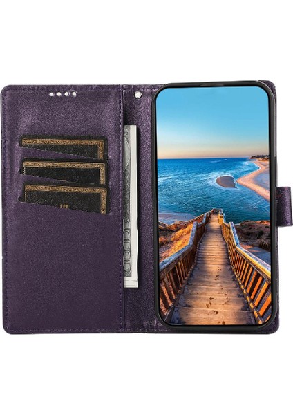 Google Piksel 4A Kickstand Üç Kart Yuvaları Darbeye Şok Için Flip Case (Yurt Dışından)