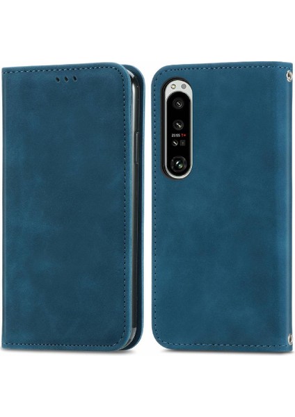 Sony Xperia 1 Iv Deri Kılıf Için Flip Case Basit Iş Flip Kapak (Yurt Dışından)