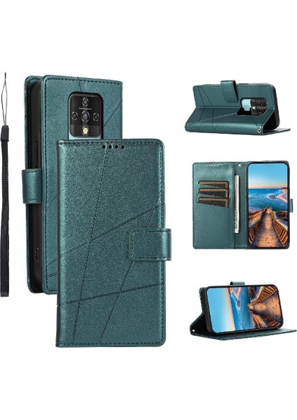 Tecno Camon 16 Kickstand Şok Emici Darbeye Dayanıklı Üç Için Flip Case (Yurt Dışından)