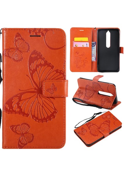 Nokia 6 2018 Flip Kickstand Darbeye Kapak Manyetik Kapak Için Flip Case (Yurt Dışından)