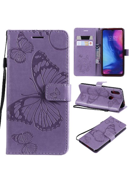 Kart Yuvası Standı Manyetik ile Xiaomi Redmi Not 7 Pu Deri Için Flip Case (Yurt Dışından)
