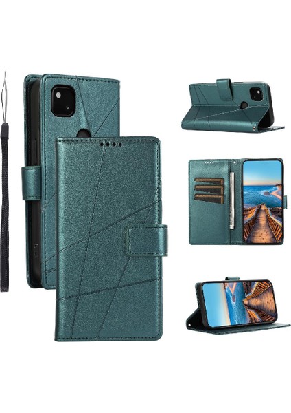 Google Piksel 4A Kickstand Üç Kart Yuvaları Darbeye Şok Için Flip Case (Yurt Dışından)