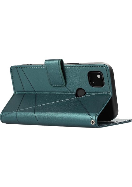 Google Piksel 4A Kickstand Üç Kart Yuvaları Darbeye Şok Için Flip Case (Yurt Dışından)