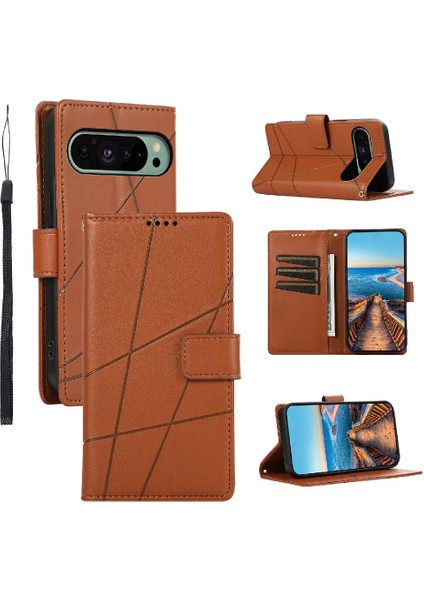 Google Piksel 9 Için Flip Case Darbeye Üç Kart Yuvaları Şok Emici (Yurt Dışından)