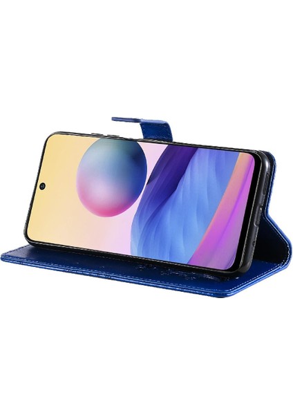 Xiaomi Redmi Not 10 5g Için Flip Case Kart Yuvası Standı ile Darbeye Çevir (Yurt Dışından)