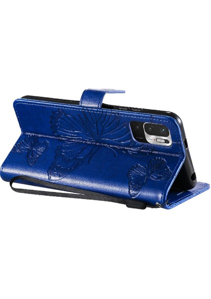 Xiaomi Redmi Not 10 5g Için Flip Case Kart Yuvası Standı ile Darbeye Çevir (Yurt Dışından)