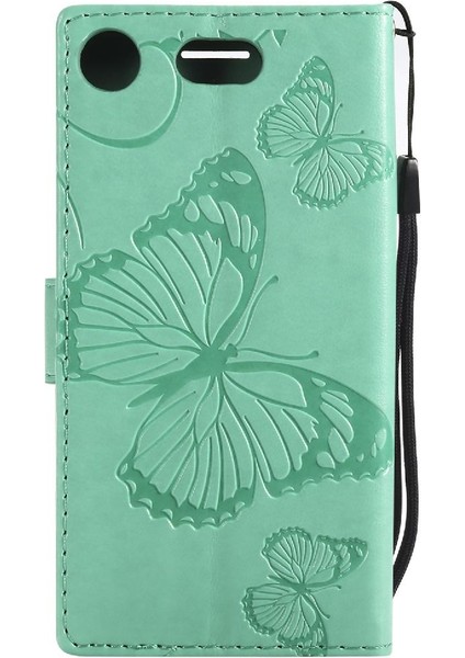 Sony Xperia Xperia Kompakt Pu Deri Flip Case Kickstand Darbeye (Yurt Dışından)